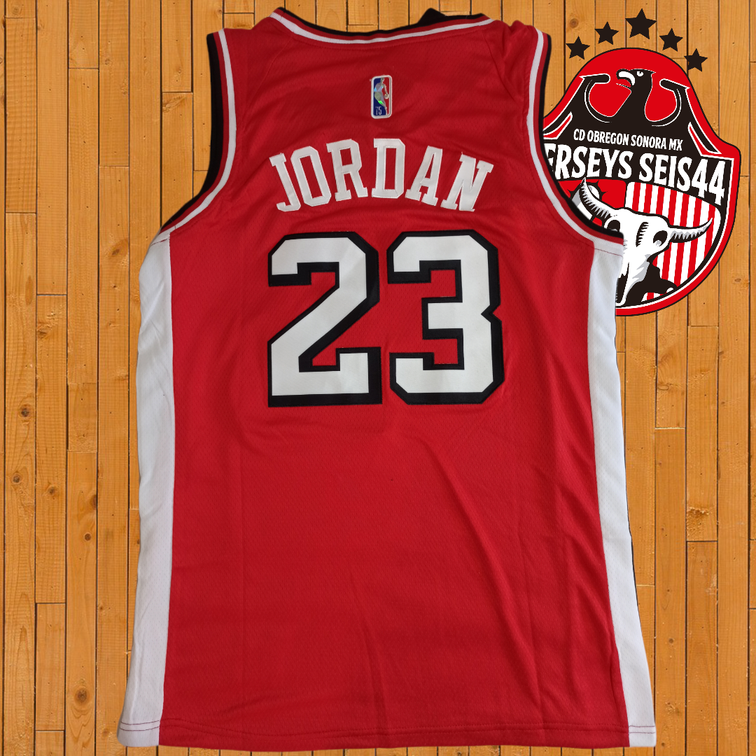 75th Anniversary Jordan #23 Bulls Flyers Black NBA Jersey - Kitsociety