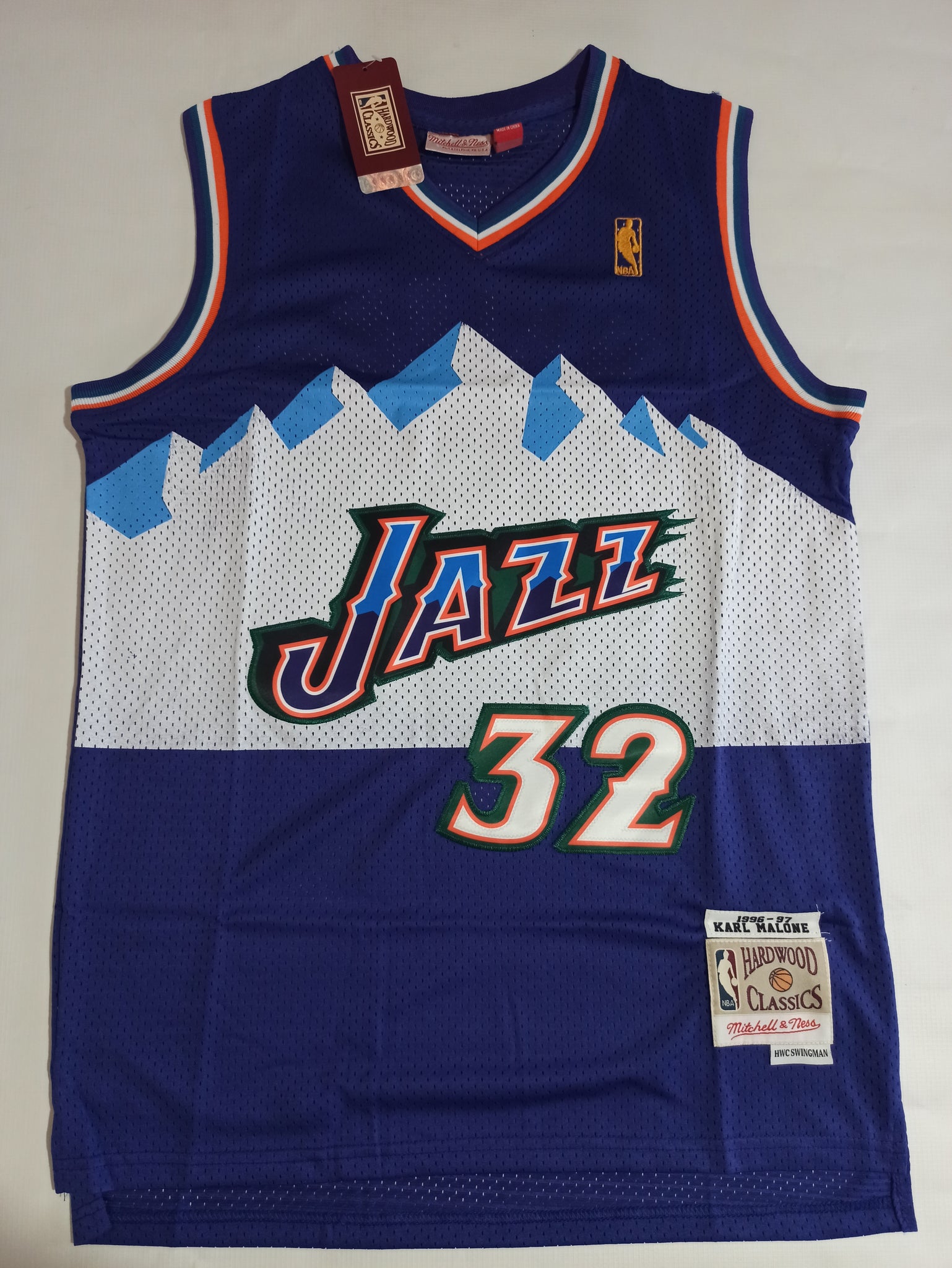 Camiseta Utah Jazz retro swingman de Karl Malone Baloncesto
