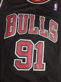 Jersey Chicago Bulls Retro Negro Mitchell & Ness, Rodman 91