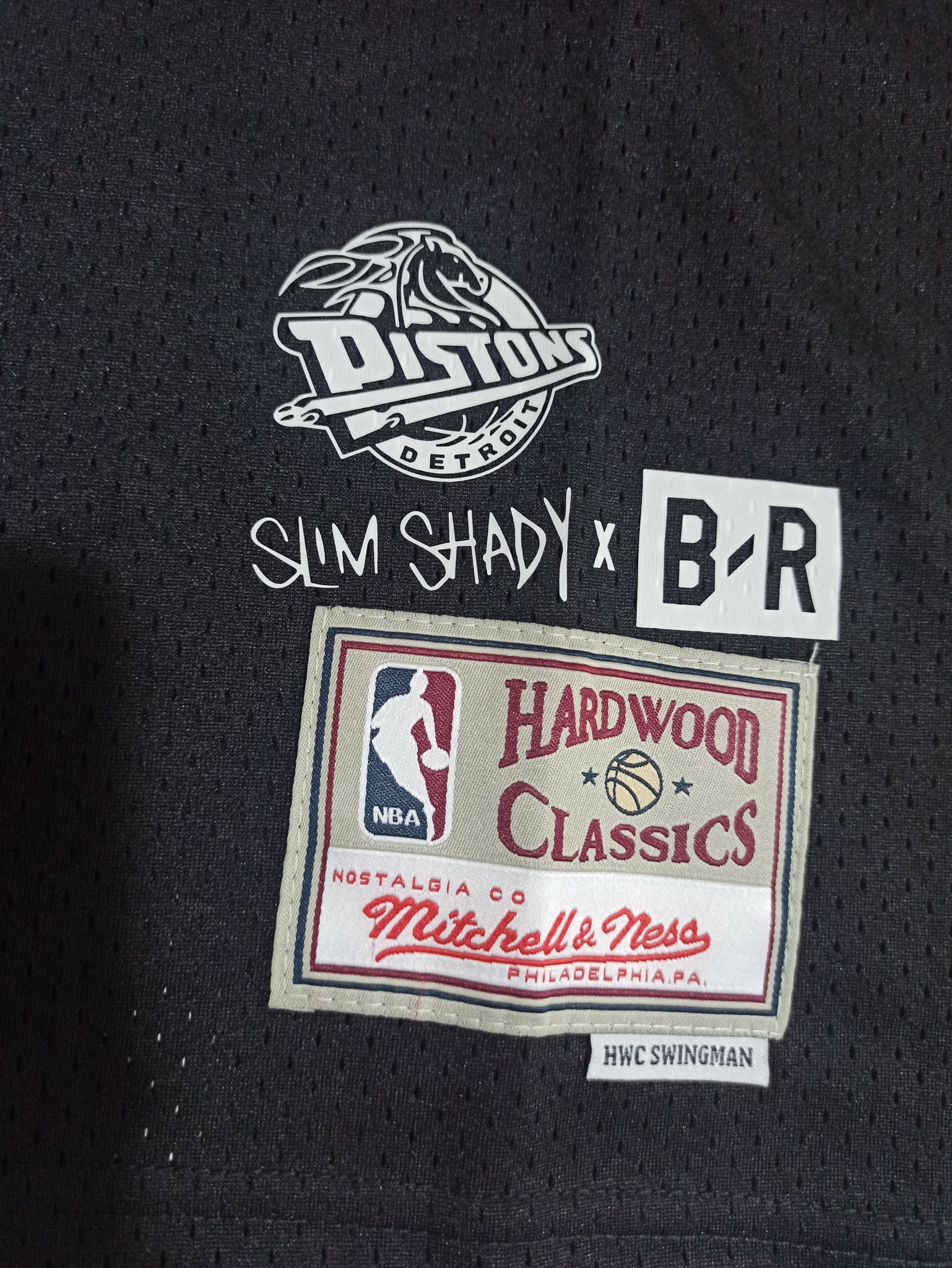 Regata Camisa Nba Basquete Detroit Pistons Eminem Slim Shady Mitchell e Ness, Camisa Masculina Mitchell & Ness Nunca Usado 75875918